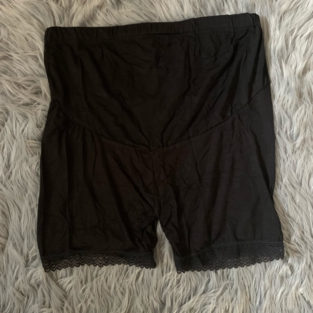 Black short leggings maternity 2X by Patpat
